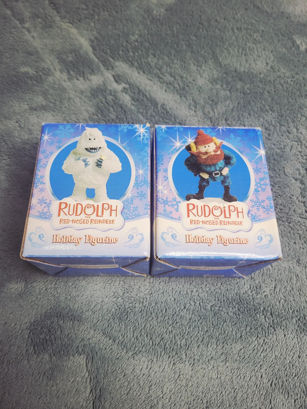 Vtg 2001 Enesco Rudolph Figurine Set - Bumble #857939 & Yukon #857904 NIB
